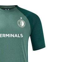 Chemise d'entraînement Castore Feyenoord 2024-2025 Vert Foncé Vert Blanc