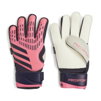 adidas Predator Match Fingersave Gants de Gardien de But Rose Noir Blanc