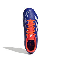 adidas Predator League Gazon Naturel Gazon Artificiel Chaussures de Foot (MG) Enfants Bleu Blanc Rouge