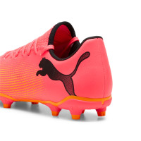 PUMA Future 7 Play Gras / Kunstgras Voetbalschoenen (MG) Roze Zwart Oranje