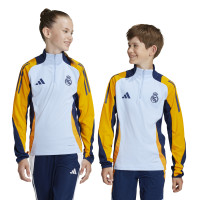 adidas Real Madrid Survêtement 1/4-Zip 2024-2025 Enfants Bleu Clair Bleu Foncé