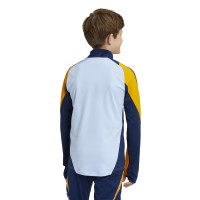 adidas Real Madrid Haut d'Entraînement 1/4-Zip 2024-2025 Enfants Bleu Clair Bleu Foncé Orange