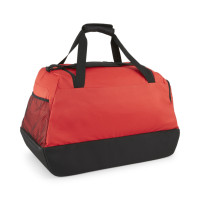 Sac de football PUMA TeamGoal, compartiment à chaussures, taille moyenne, rouge et noir