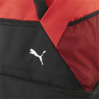 Sac de football PUMA TeamGoal, compartiment à chaussures, taille moyenne, rouge et noir