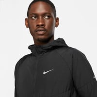 Survêtement à fermeture éclair intégrale Nike Miler Repel Phenom Elite, noir et argenté