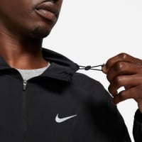 Survêtement à fermeture éclair intégrale Nike Miler Repel Phenom Elite, noir et argenté