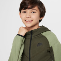 Nike Tech Fleece Sportswear Survêtement Enfants Vert Foncé Vert Clair Noir