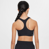 Brassière de sport Nike Swoosh EasyOn pour fille, noir et blanc