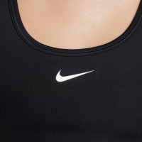 Brassière de sport Nike Swoosh EasyOn pour fille, noir et blanc