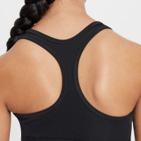 Brassière de sport Nike Swoosh EasyOn pour fille, noir et blanc