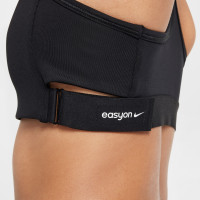 Brassière de sport Nike Swoosh EasyOn pour fille, noir et blanc