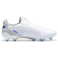 PUMA King Ultimate Gazon Naturel Gazon Artificiel Chaussures de Foot (MG) Blanc Bleu Rose Clair