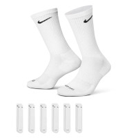 Nike Everyday Plus Cushioned Sportsokken 6-Pack Wit Zwart