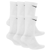 Lot de 6 chaussettes de sport rembourrées Nike Everyday Plus, blanches et noires