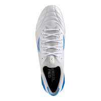 Mizuno Morelia Neo IV Beta Elite Gazon Naturel Chaussures de Foot (FG) Blanc Bleu