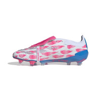 adidas Predator Elite FT Gazon Naturel Chaussures de Foot (FG) Blanc Rose Bleu