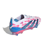 adidas Predator Elite Crampons Vissés Chaussures de Foot (SG) Blanc Rose Bleu