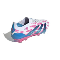 adidas Predator Elite Gazon Naturel Chaussures de Foot (FG) Blanc Rose Bleu