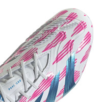 adidas Predator Elite Gras Voetbalschoenen (FG) Wit Roze Blauw