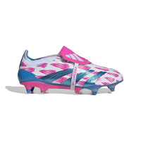 adidas Predator Elite FT Crampons Vissés Chaussures de Foot (SG) Blanc Rose Bleu