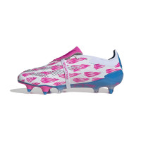 adidas Predator Elite FT IJzeren-Nop Voetbalschoenen (SG) Wit Roze Blauw