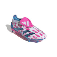 adidas Predator Elite FT Crampons Vissés Chaussures de Foot (SG) Blanc Rose Bleu