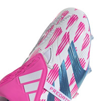 adidas Predator Elite FT IJzeren-Nop Voetbalschoenen (SG) Wit Roze Blauw