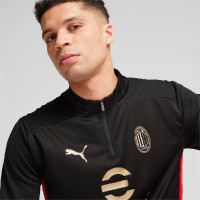 PUMA AC Milan Survêtement 1/4-Zip 2024-2025 Noir Rouge Doré