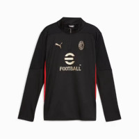 PUMA AC Milan Survêtement 1/4 Zip 2024-2025 Enfants Noir Rouge Doré