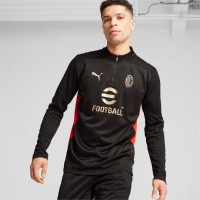 PUMA AC Milan Survêtement 1/4-Zip 2024-2025 Noir Rouge Doré