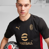 PUMA AC Milan Maillot d'Entraînement 2024-2025 Noir Rouge Doré