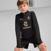 PUMA AC Milan Survêtement 1/4 Zip 2024-2025 Enfants Noir Rouge Doré