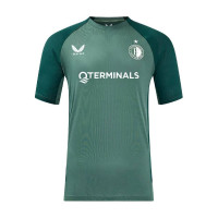 Castore Feyenoord Trainingsshirt 2024-2025 Kids Groen Donkergroen Wit