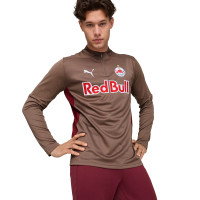 PUMA Red Bull Salzburg Survêtement 1/4 Zip 2024-2025 Brun Rouge Blanc