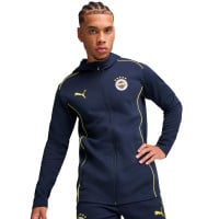 PUMA Fenerbahce SK Casuals Trainingspak Full-Zip 2024-2025 Donkerblauw Geel