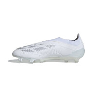 adidas Predator Elite Sans Lacets Gazon Naturel Chaussures de Foot (FG) Blanc Doré