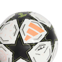 adidas UEFA Champions League Pro Ballon de Foot en Salle Taille 4 2024-2025 Blanc Noir Jaune