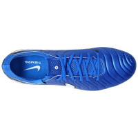 Nike Tiempo Legend 10 Elite IJzeren-Nop Voetbalschoenen (SG) Pro Player Blauw Wit Zwart