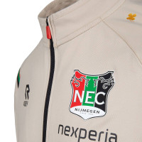 Veste d'entraînement d'avant-match Robey NEC Nijmegen 2024-2025 Beige