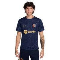 Nike FC Barcelone Pre-Match Maillot d'Entraînement 2024-2025 Bleu Foncé Doré