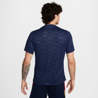 Nike FC Barcelone Pre-Match Maillot d'Entraînement 2024-2025 Bleu Foncé Doré