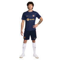 Nike FC Barcelone Pre-Match Maillot d'Entraînement 2024-2025 Bleu Foncé Doré