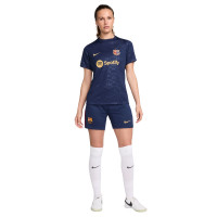 Nike FC Barcelone Pre-Match Maillot d'Entraînement 2024-2025 Femmes Bleu Foncé Doré