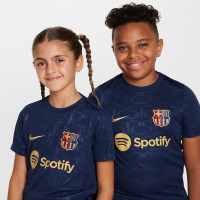 Nike FC Barcelone Pre-Match Maillot d'Entraînement 2024-2025 Enfants Bleu Foncé Doré