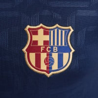 Nike FC Barcelone Pre-Match Maillot d'Entraînement 2024-2025 Enfants Bleu Foncé Doré