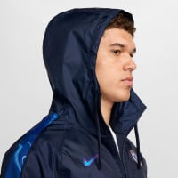 Nike Chelsea Survêtement à Capuche Woven 2024-2025 Bleu Foncé Bleu Blanc