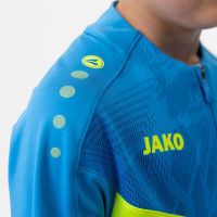 Pull en haut d'entraînement JAKO Iconic à 1/4 fermeture éclair pour enfants, bleu foncé, bleu clair