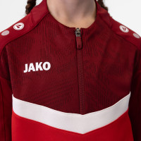 Pull en haut d'entraînement JAKO Iconic à 1/4 fermeture éclair pour enfants, rouge