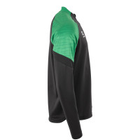 Haut d'entraînement Stanno Bolt 1/4-Zip pour enfants, noir et vert