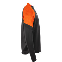 Haut d'entraînement Stanno Bolt 1/4-Zip pour enfant noir et orange